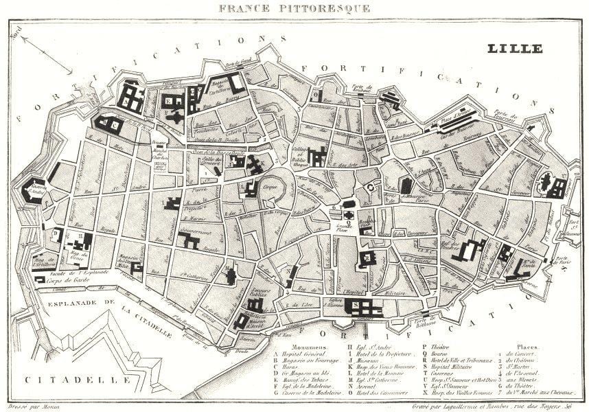 kort over Lille gamle bydel