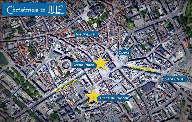 kort over Lille julemarked