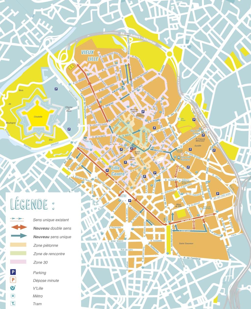 kort over Lille